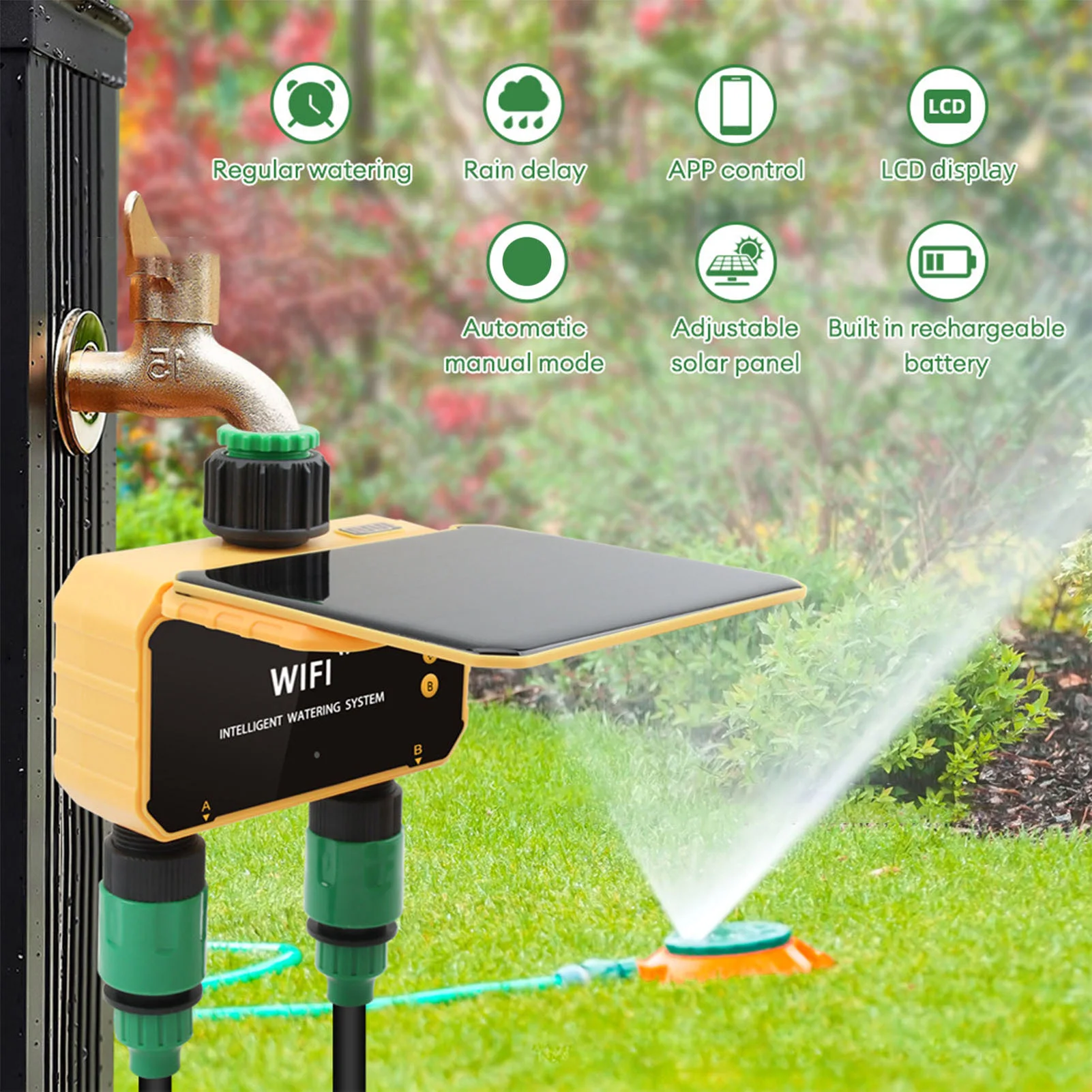 Smart Garden Solar - Temporizador de Riego Inteligente WiFi Solar