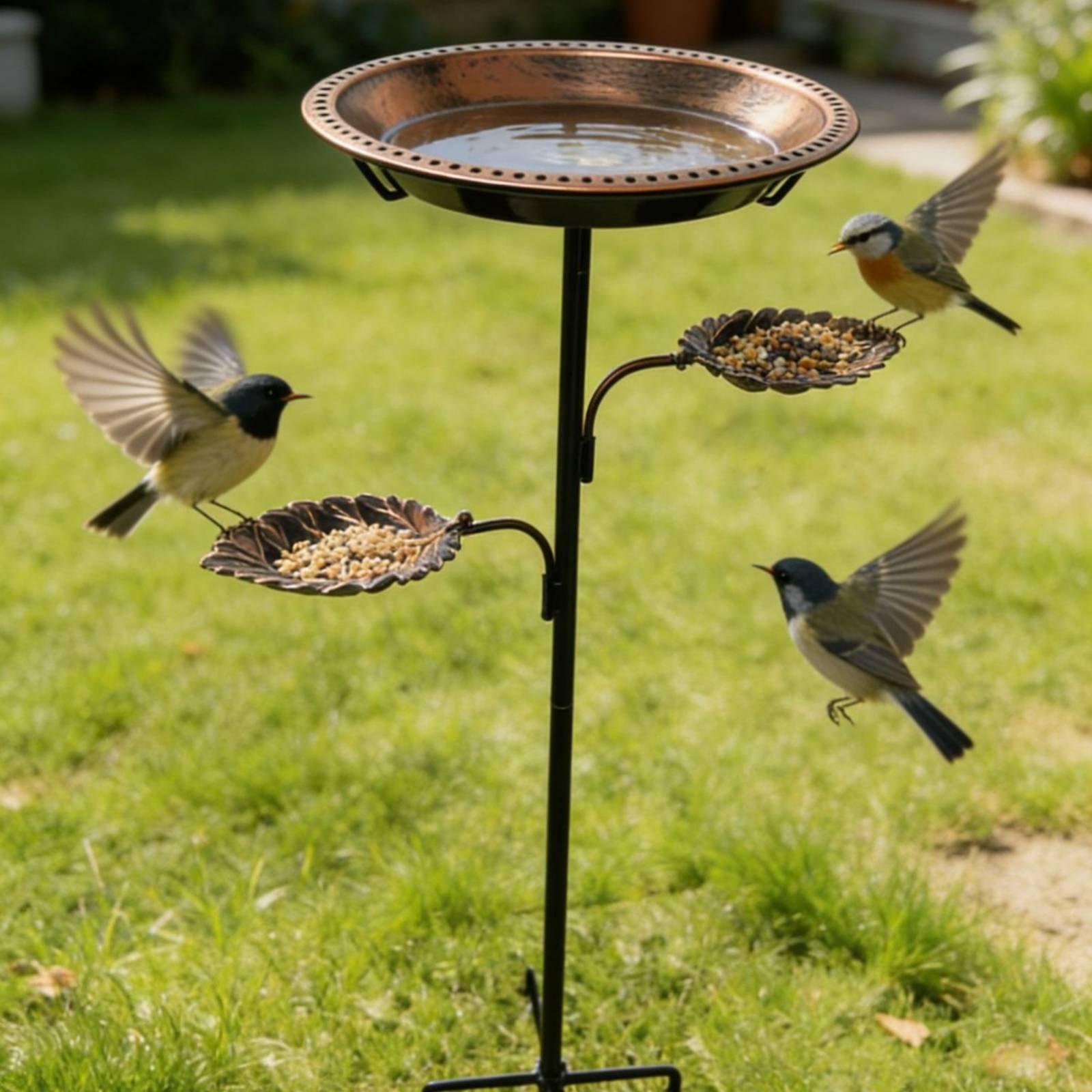 Baño para Aves de Metal, Estac - Garden Weather Station reseña y precio