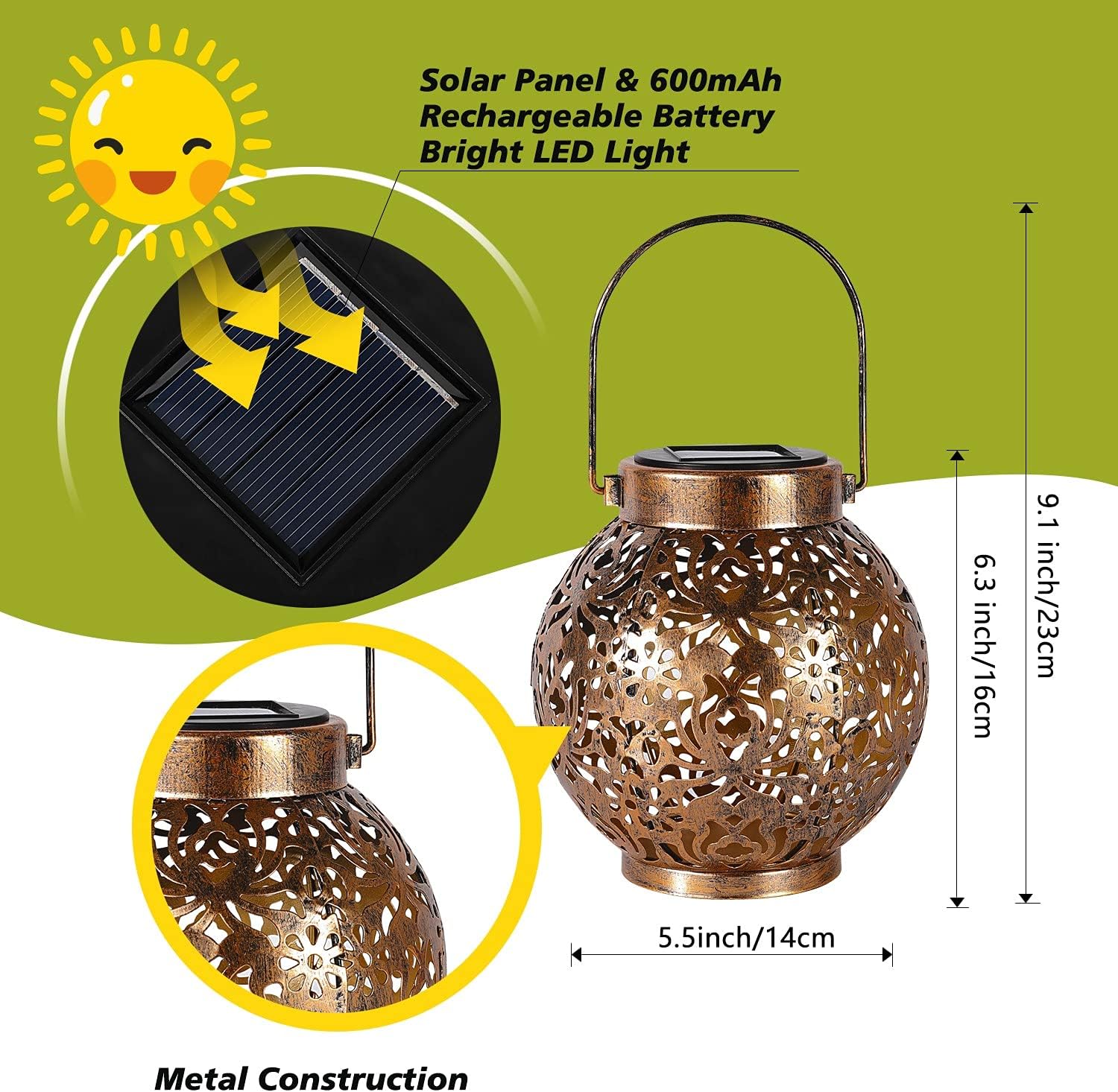 1-6 Lámparas Solares Marroquíe - Smart Garden Solar reseña y precio