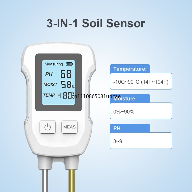 Medidor digital 3 en 1 de pH,  - Soil Test Digital reseña y precio