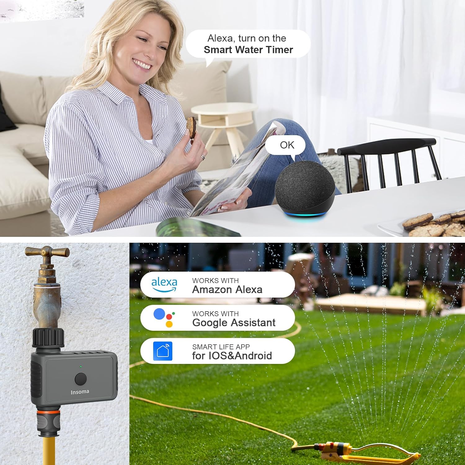 Insoma Wifi temporizador autom - Smart Garden Iot reseña y precio