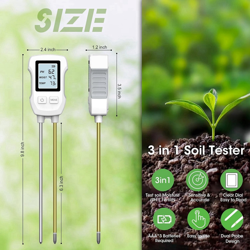 Medidor de Humedad del Suelo 3 - Soil Test Digital reseña y precio