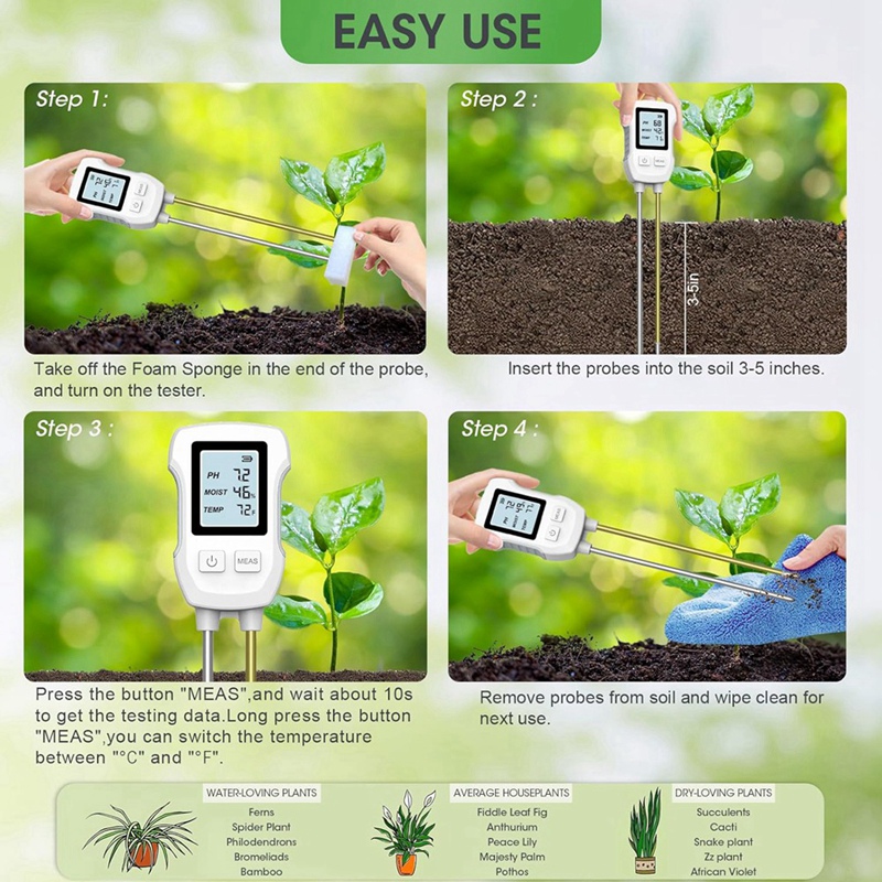 Medidor de Humedad del Suelo 3 - Soil Test Digital reseña y precio